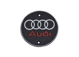 round Audi plaque
